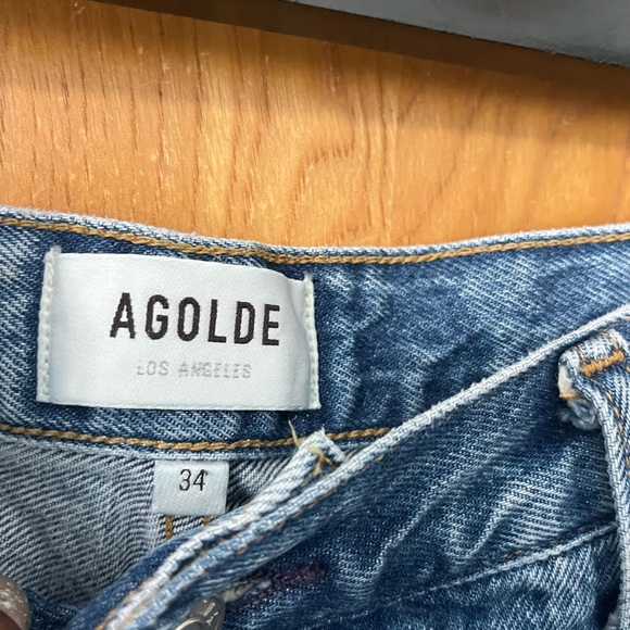 Agolde Blue Jean Shorts 34 - Picture 5 of 10